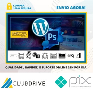 Wordpress, Photoshop, Elementor Intenso e Abrangente Para Sites - Marcos Cursos  
